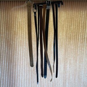 Women’s  Leather Belt Lot - Black, Brown, Tan